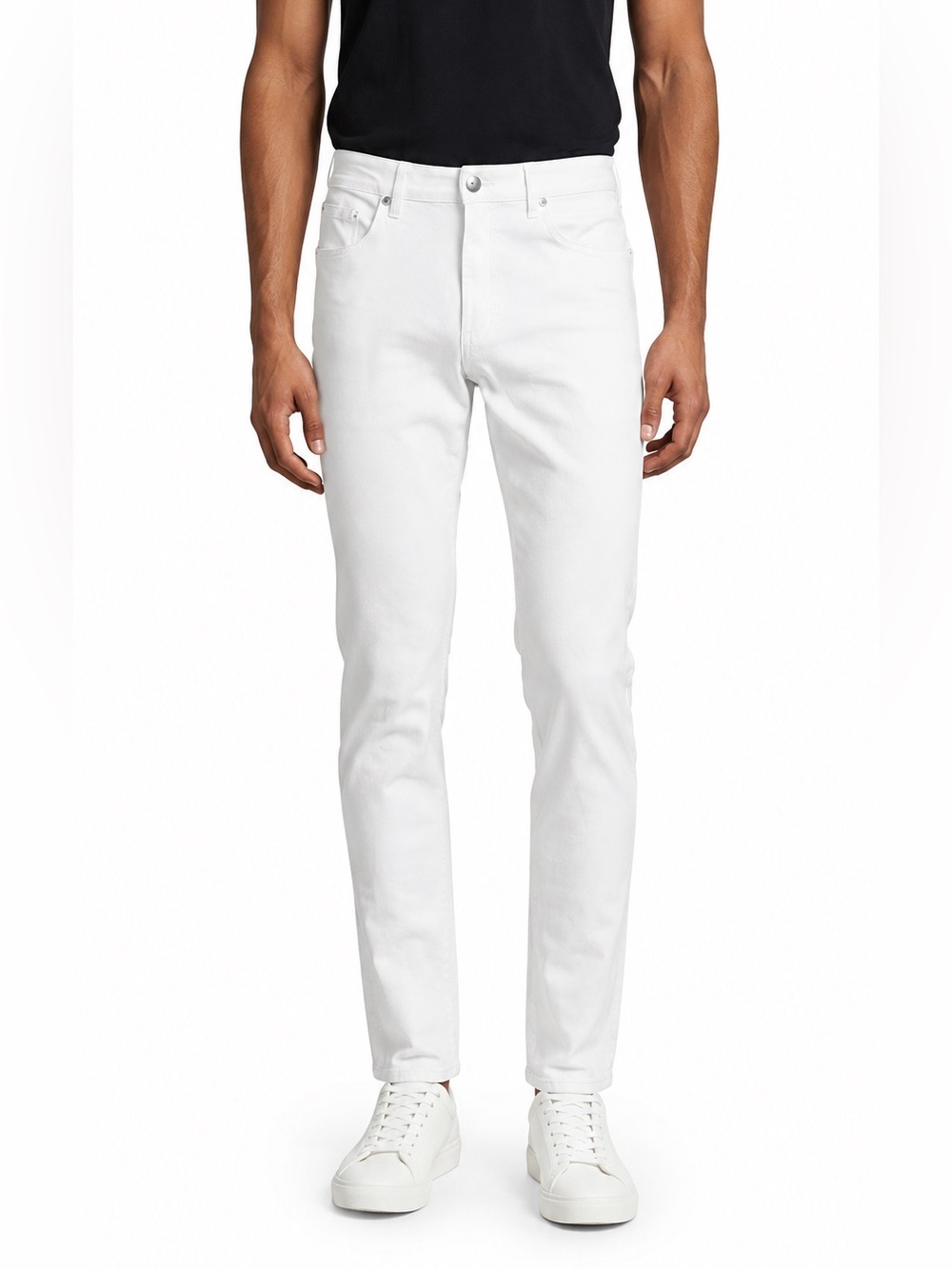 Buffalo David Bitton 1973 Six-X White Slim Straight Stretch Jeans Men’s 34x34